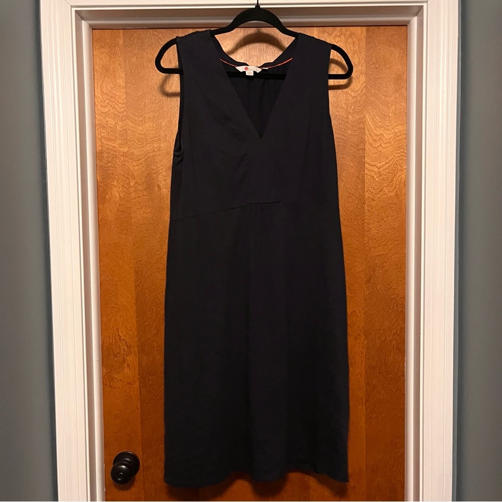 Boden Navy Blue Sleeveless Midi Dress. Size 12R.